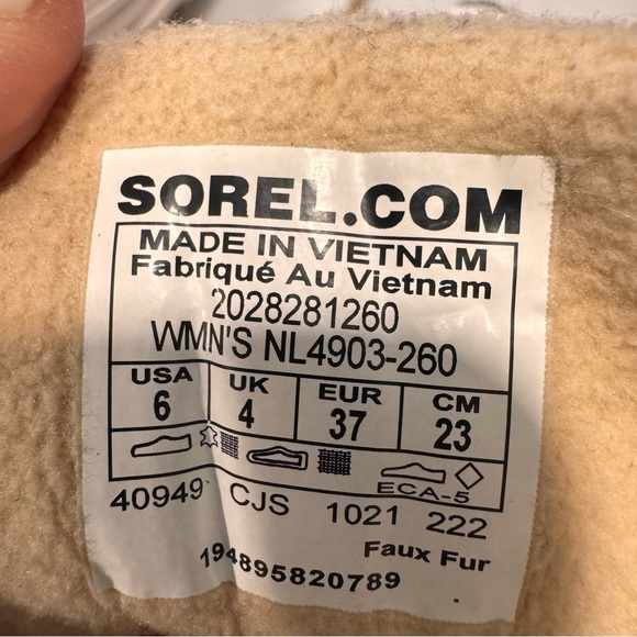 NEW SOREL Women’s Kinetic Breakthru Caribou Waterproof Boot US 6 EU 37 Beige - Picture 10 of 13